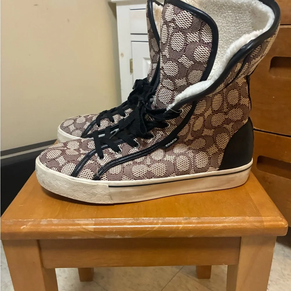 Coach Brown and Black Ankle Boots - Picture 3 of 6